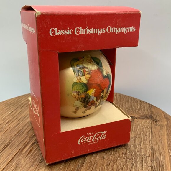 Coca Cola Vintage Classic Corning Glass Works Christmas Ornament - Picture 2 of 6
